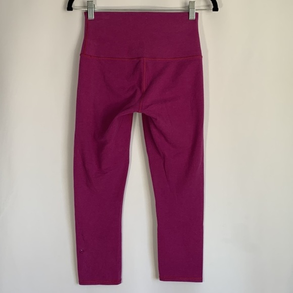 Lululemon Wunder Under Crop II Cotton (Roll Down) Purple Leggings - Picture 8 of 10